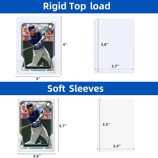 200 pack- 100 Card Sleeves & 100 Top Loaders
