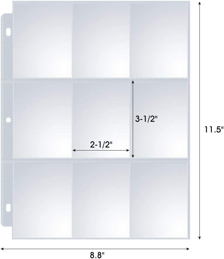 9 Pocket Page Protectors 36 Pack