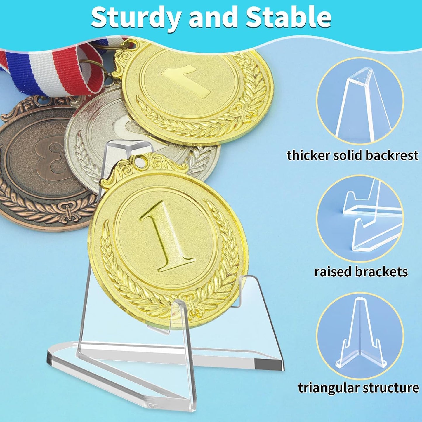 Acrylic Card Display Stand, 20 Pack