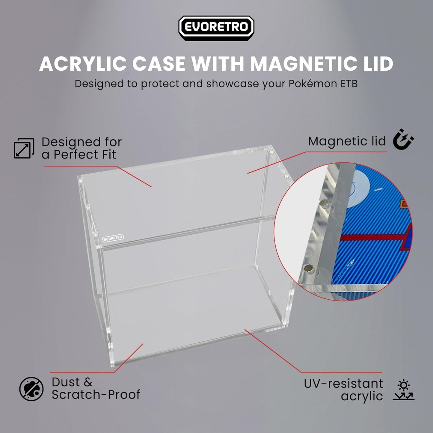 ETB  Acrylic Case-Magnetic Lid