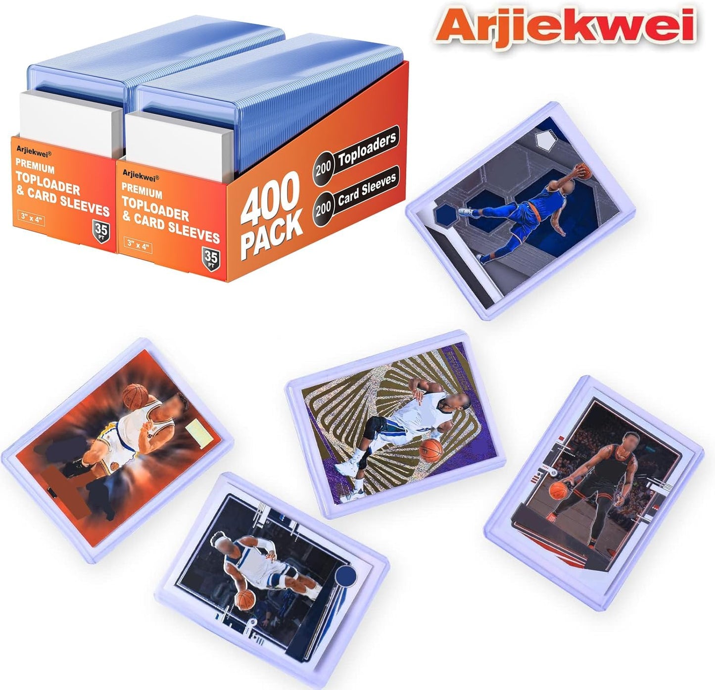 200 pack- 100 Card Sleeves & 100 Top Loaders