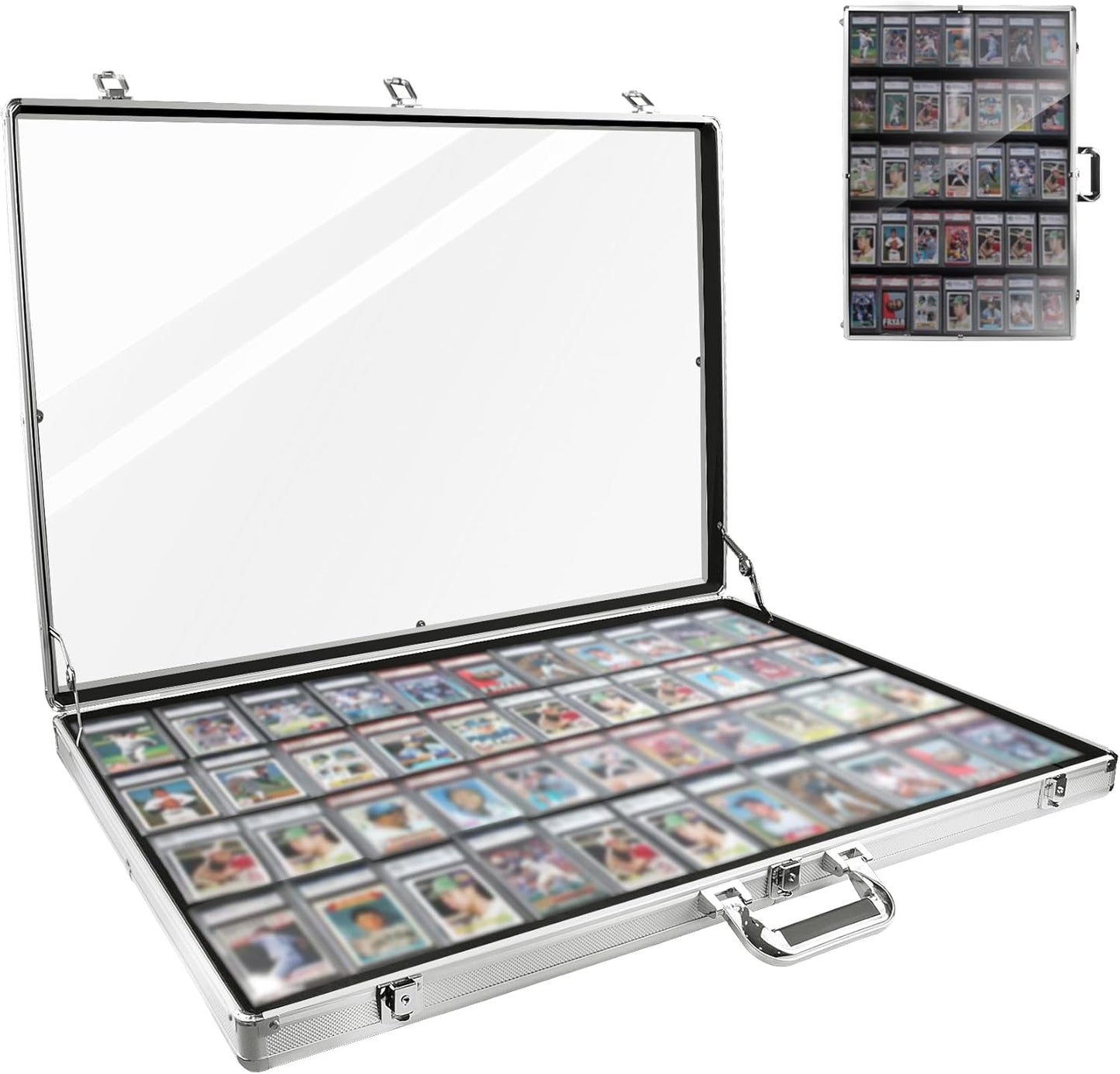 34 in X 22 in Silver Card Show Display Case