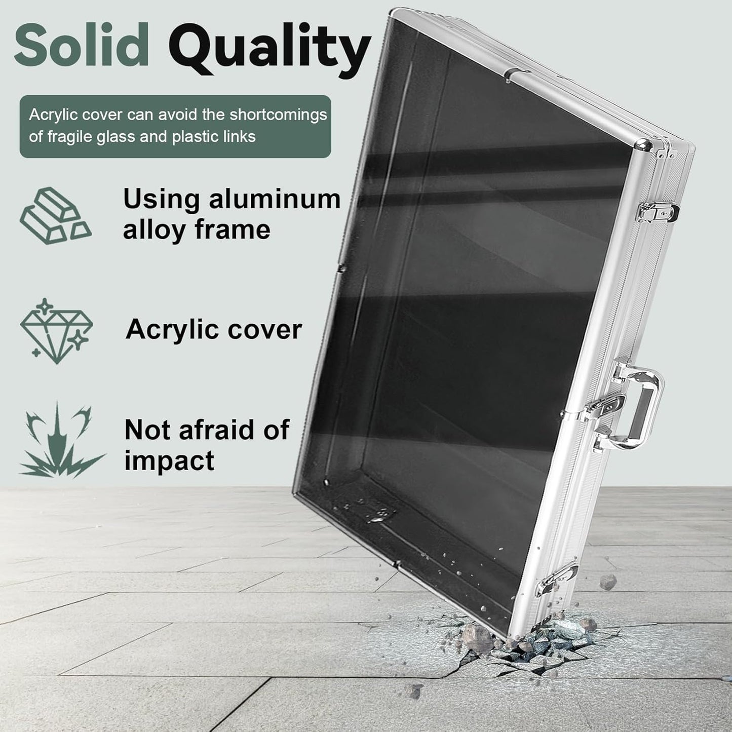 34 in X 22 in Silver Card Show Display Case