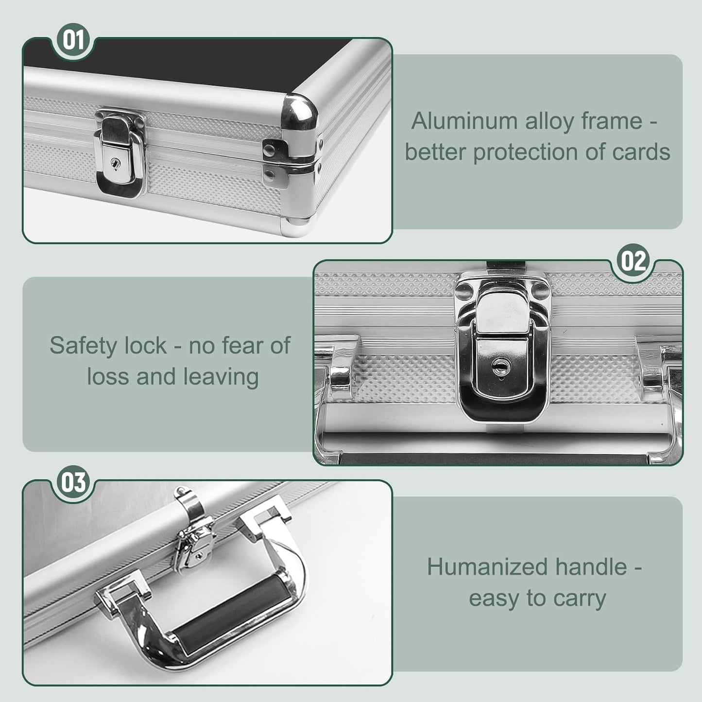 34 in X 22 in Silver Card Show Display Case